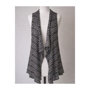 EUC One World Knit Open Front Cardigan Vest Size Large